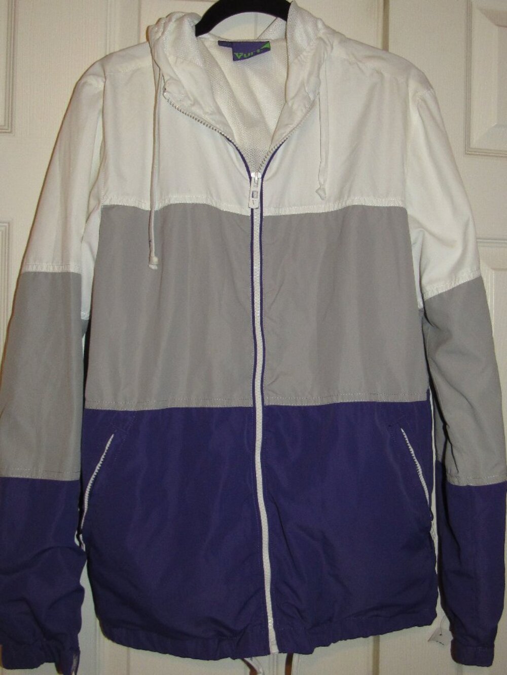 Vurt Small, Lined Zip up Hoodie Light Windbreaker Jacket with 2 Pockets